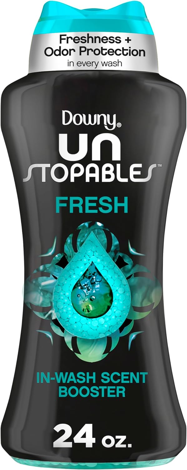 Downy Unstopables In Wash Scent Booster Beads, Fresh Scent, 24 oz Laundry Beads for Odor Protection
