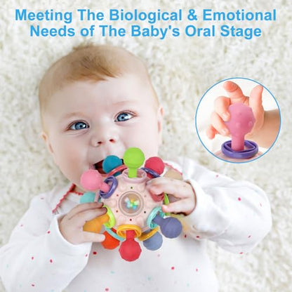 TOHIBEE Baby Montessori Sensory Toys for 0-6 6-12 Months, Food Grade Teething Toys for Babies 0 3 6 9 12 18 Months, Newborn Infant Learning Developmental Toys Gifts for 1 2 Year Old Boys Girls