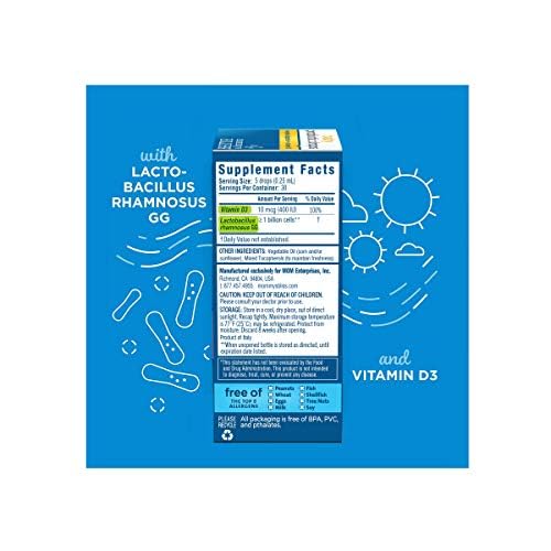 Mommy's Bliss Baby Probiotic Drops, Daily Gas, Constipation, and Colic Symptom Relief + Immune Support, Newborns & Up, 0.34 Fl Oz (30 Servings)