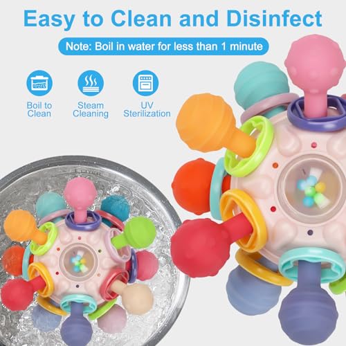 TOHIBEE Baby Montessori Sensory Toys for 0-6 6-12 Months, Food Grade Teething Toys for Babies 0 3 6 9 12 18 Months, Newborn Infant Learning Developmental Toys Gifts for 1 2 Year Old Boys Girls