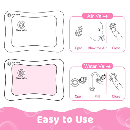 Yeeeasy Tummy Time Water Mat丨Inflatable Tummy Time Water Play Mat for Babies, Infants and Toddlers 3 to 12 Months Promote Development Toys Baby Gifts
