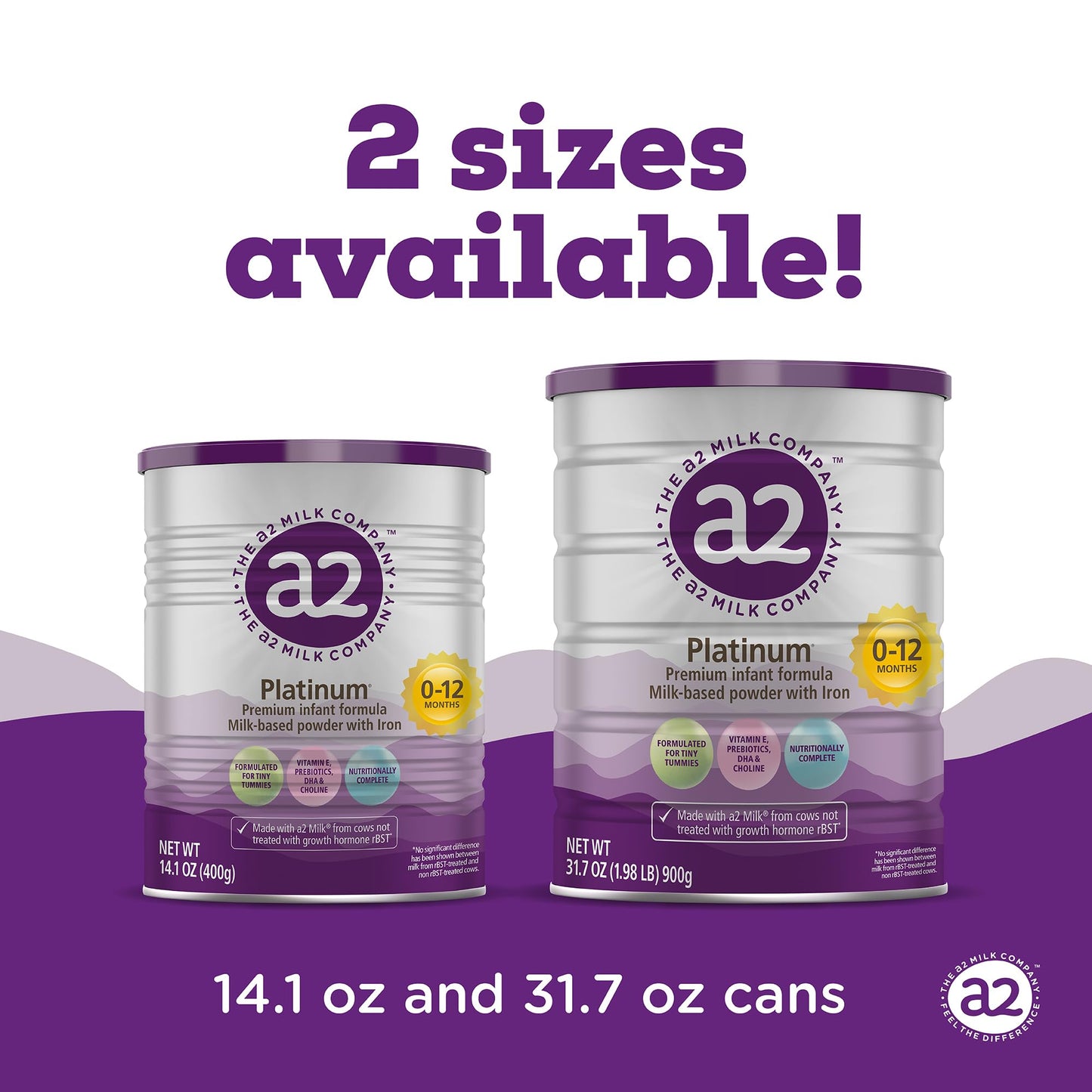 a2 Platinum® Premium Infant Formula for Babies ages 0-12 Months, Milk-Based Powder with Iron. Nutritionally Complete, made with pure and natural a2 Milk® - 14.1 - oz Can
