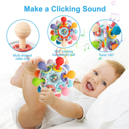TOHIBEE Baby Montessori Sensory Toys for 0-6 6-12 Months, Food Grade Teething Toys for Babies 0 3 6 9 12 18 Months, Newborn Infant Learning Developmental Toys Gifts for 1 2 Year Old Boys Girls