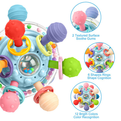 TOHIBEE Baby Montessori Sensory Toys for 0-6 6-12 Months, Food Grade Teething Toys for Babies 0 3 6 9 12 18 Months, Newborn Infant Learning Developmental Toys Gifts for 1 2 Year Old Boys Girls