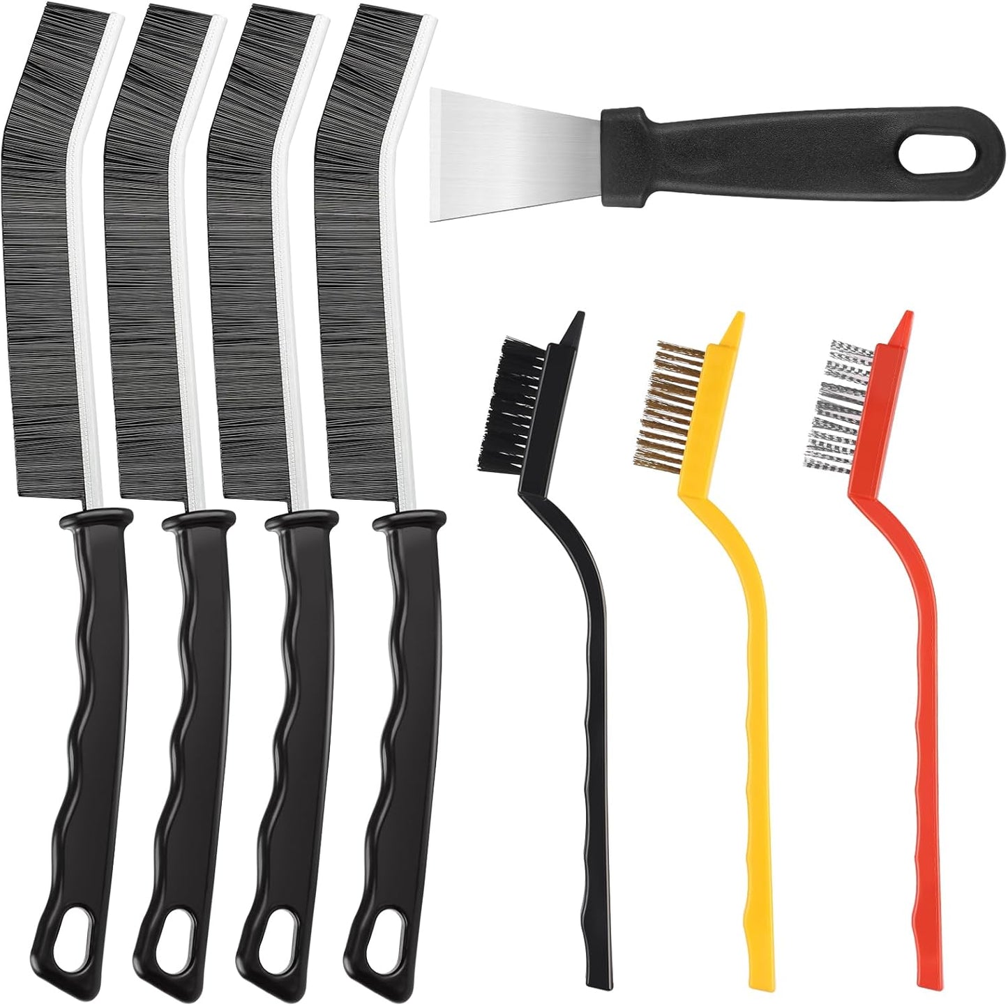 Crevice Cleaning Brush,8 Pcs Multifunctional Cleaning Brush Tools,Hard Bristle Crevice Cleaning Brush,Crevice Cleaning Brushes for Household Use Bathroom Tiles Kitchen Practical and Durable
