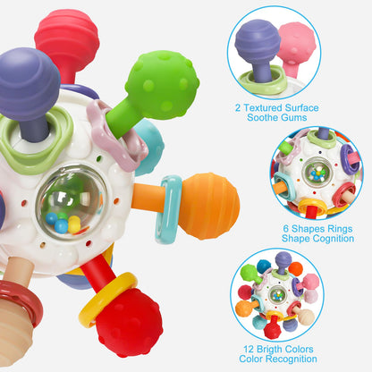 TOHIBEE Baby Montessori Sensory Toys for 0-6 6-12 Months, Food Grade Teething Toys for Babies 0 3 6 9 12 18 Months, Newborn Infant Learning Developmental Toys Gifts for 1 2 Year Old Boys Girls