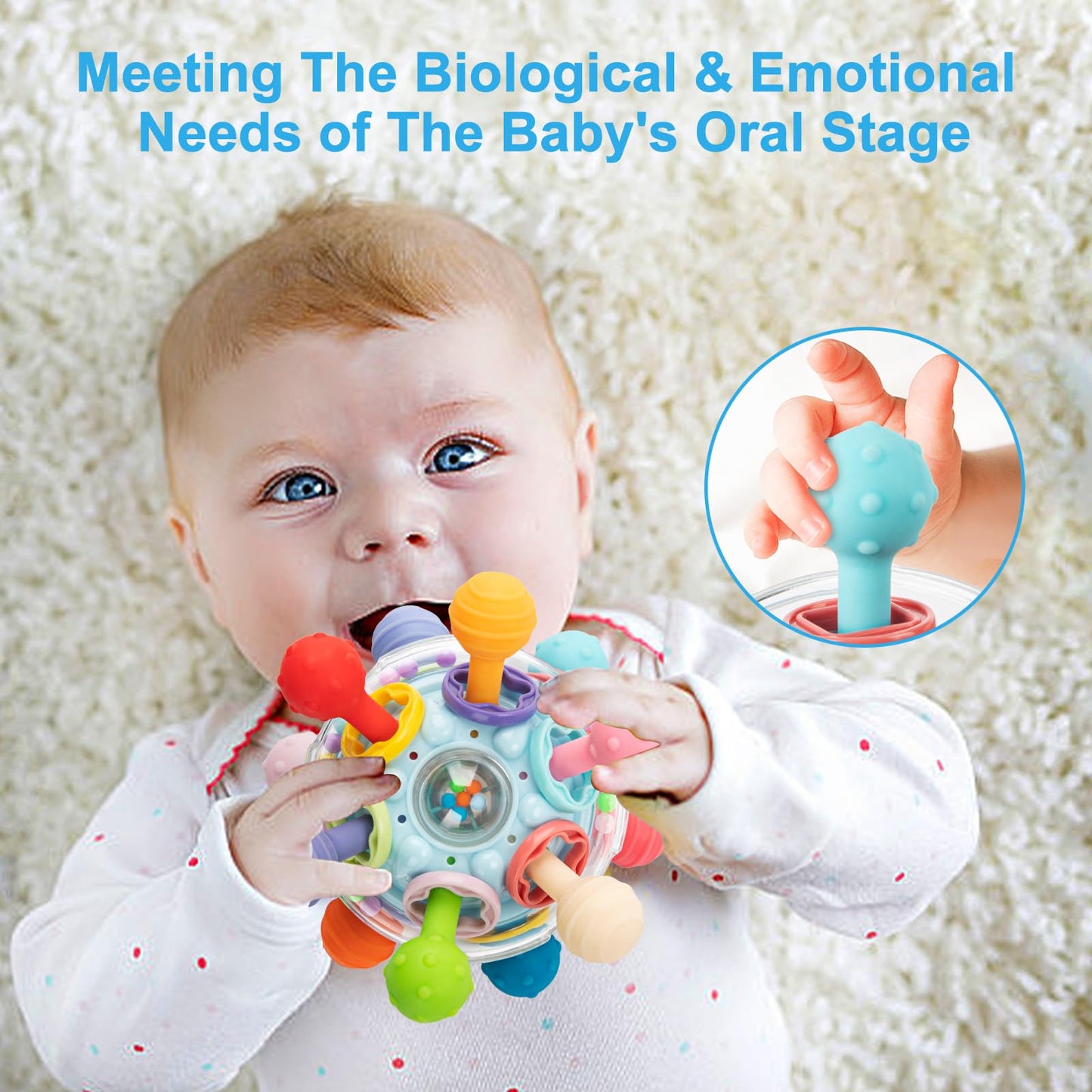 TOHIBEE Baby Montessori Sensory Toys for 0-6 6-12 Months, Food Grade Teething Toys for Babies 0 3 6 9 12 18 Months, Newborn Infant Learning Developmental Toys Gifts for 1 2 Year Old Boys Girls