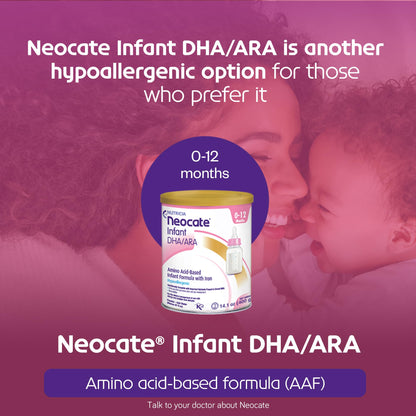 Neocate Infant - Hypoallergenic, Amino Acid-Based Baby Formula with DHA/ARA - 14.1 Oz Can (Pack of 4)