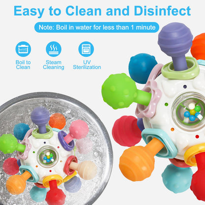 TOHIBEE Baby Montessori Sensory Toys for 0-6 6-12 Months, Food Grade Teething Toys for Babies 0 3 6 9 12 18 Months, Newborn Infant Learning Developmental Toys Gifts for 1 2 Year Old Boys Girls