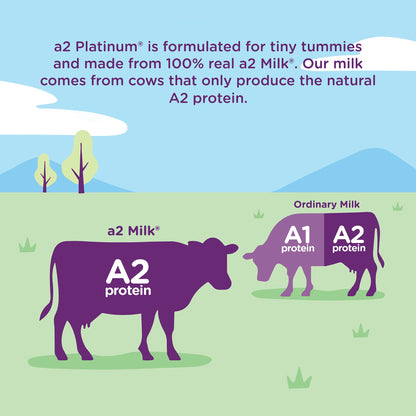 a2 Platinum® Premium Infant Formula for Babies ages 0-12 Months, Milk-Based Powder with Iron. Nutritionally Complete, made with pure and natural a2 Milk® - 14.1 - oz Can