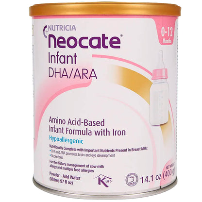 Neocate Infant - Hypoallergenic, Amino Acid-Based Baby Formula with DHA/ARA - 14.1 Oz Can (Pack of 4)