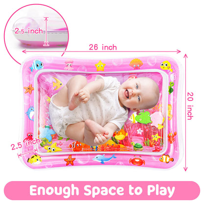 Yeeeasy Tummy Time Water Mat丨Inflatable Tummy Time Water Play Mat for Babies, Infants and Toddlers 3 to 12 Months Promote Development Toys Baby Gifts