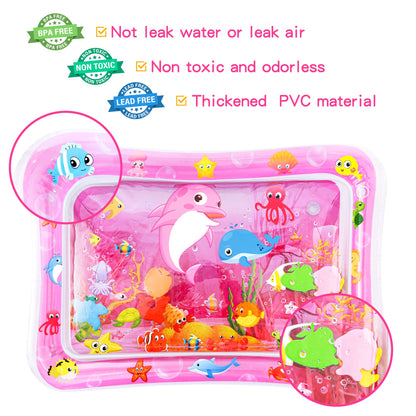 Yeeeasy Tummy Time Water Mat丨Inflatable Tummy Time Water Play Mat for Babies, Infants and Toddlers 3 to 12 Months Promote Development Toys Baby Gifts
