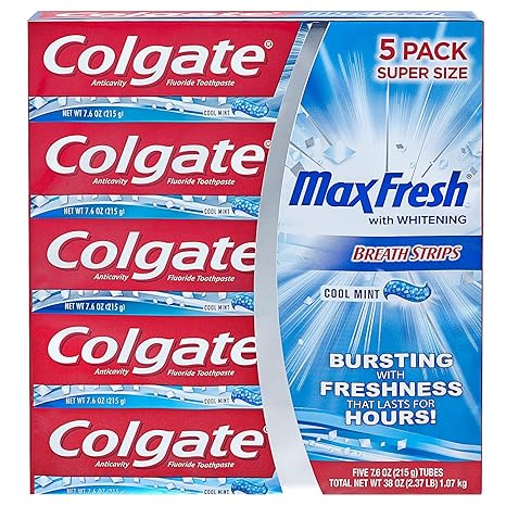 Colgate Maxfresh 7.6 Ounce (Pack of 5)